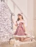 画像8: 【即日発送！】【サンタコス 4点セット】【XS-XLサイズ/2カラー】リボンモチーフパールショルダーフレアサンタ[OF04] (8)