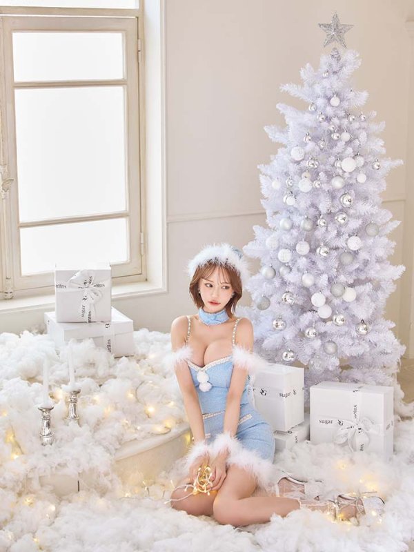 画像12: 【ノベルティ対象】【即日発送！】【サンタコス 5点セット】【XS-Mサイズ/1カラー】セットアップツイードサンタコスプレ[OF04]