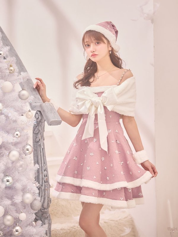 画像24: 【即日発送！】【サンタコス 5点セット】【XS-XLサイズ/4カラー】ケープ付きフレアサンタコスプレ[OF04]