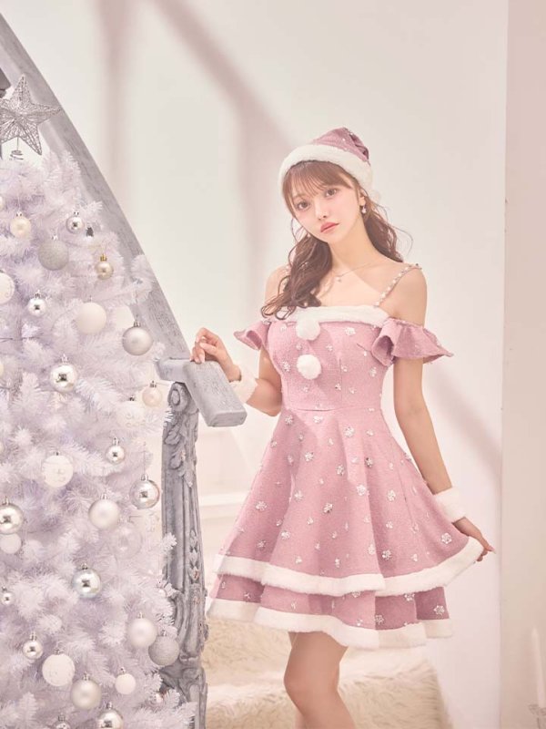 画像26: 【即日発送！】【サンタコス 5点セット】【XS-XLサイズ/4カラー】ケープ付きフレアサンタコスプレ[OF04]