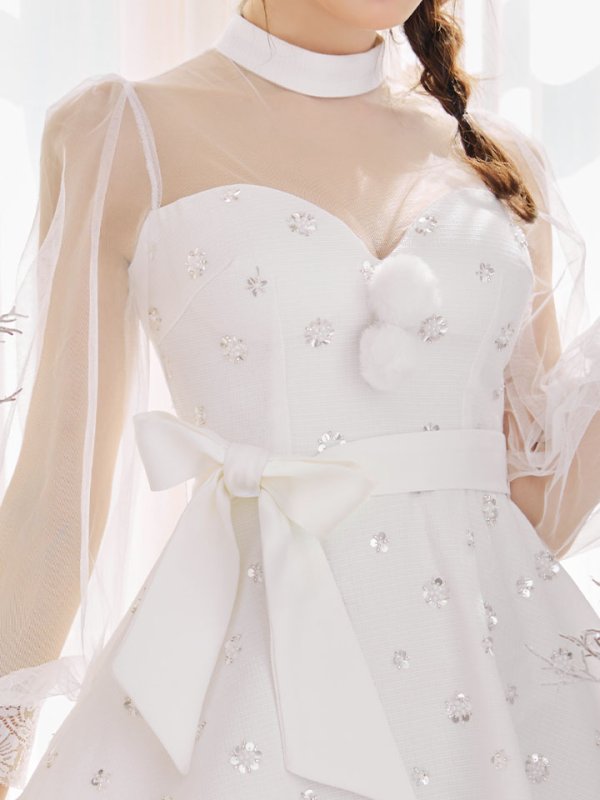 画像15: 【即日発送！】【サンタコス 4点セット】【XS-XLサイズ/2カラー】チュールロングスリーブハイネックサンタ[OF04]