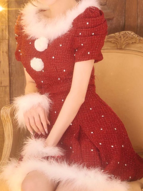 画像40: 【即日発送！】【サンタコス 4点セット】【XS-XLサイズ/3カラー】ツイードビジュープリーツスカートサンタコスプレ[OF04]