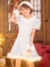 画像2: 【即日発送！】【サンタコス 4点セット】【XS-XLサイズ/3カラー】ツイードビジュープリーツスカートサンタコスプレ[OF04] (2)