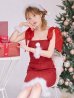 画像20: 【即日発送！】【サンタコス 4点セット】【S-Lサイズ/2カラー】リボンショルダーツイードビジューミディアムサンタコスプレ[OF04] (20)