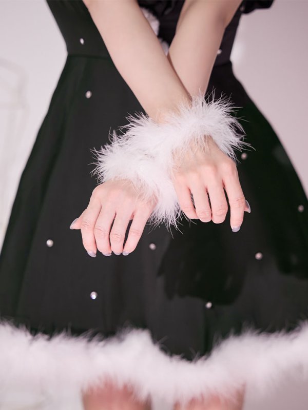 画像23: 【ノベルティ対象】【即日発送】【送料無料！】【サンタ】リボンキャミオフショルフリルサンタコスプレ【コスプレ4点セット】【XS-Lサイズ/2カラー】[OF01/OF04]