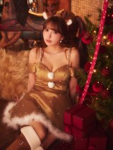 【即日発送】【サンタ】オーガンジーオフショルサンタコスプレ【コスプレ4-5点セット】【XS-Lサイズ/2カラー】[HC03]三上悠亜着用