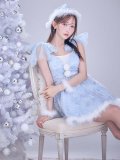 【即日発送】【サンタ】スノーフレークティアードサンタコスプレ【コスプレ4点セット】【XS-Mサイズ/1カラー】[HC03]