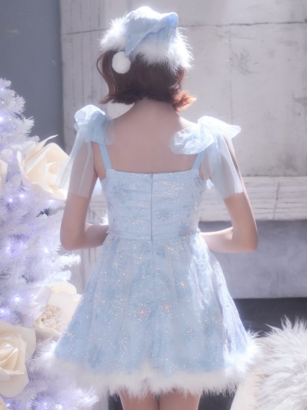 ブルー　モデル：明日花キララ　身長：162cm　着用サイズ：Sサイズ