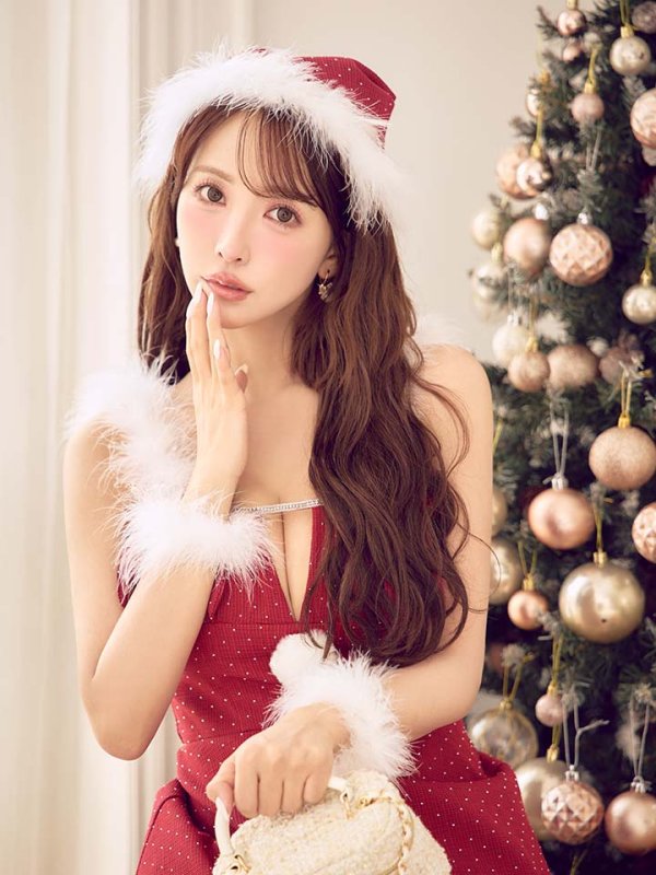 画像20: 【即日発送】【サンタ】リボンファーサンタコスプレ【コスプレ4点セット】【XS-XLサイズ/2カラー】[OF04/OF04]