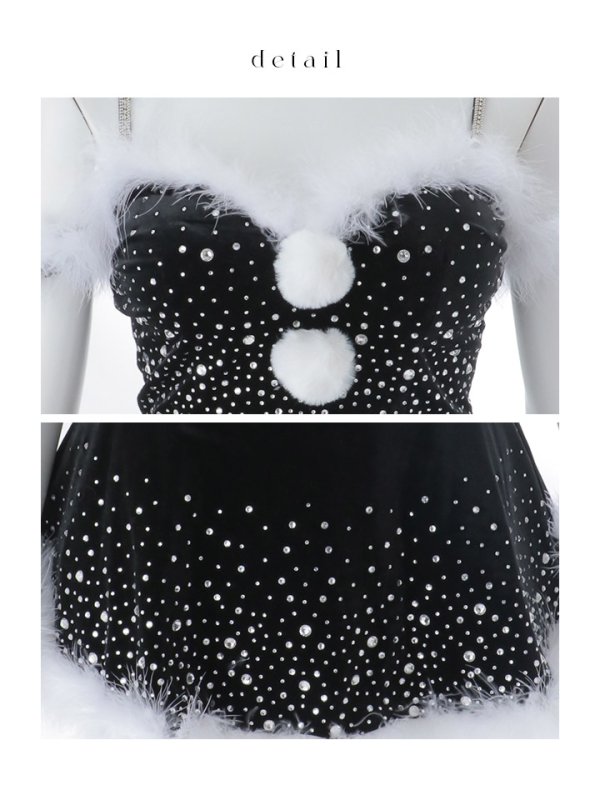 画像39: 【ノベルティ】【即日発送】【送料無料！】【サンタ】スノービジューセットアップサンタコスプレ【コスプレ5点セット】【XS-Lサイズ/3カラー】[OF03]