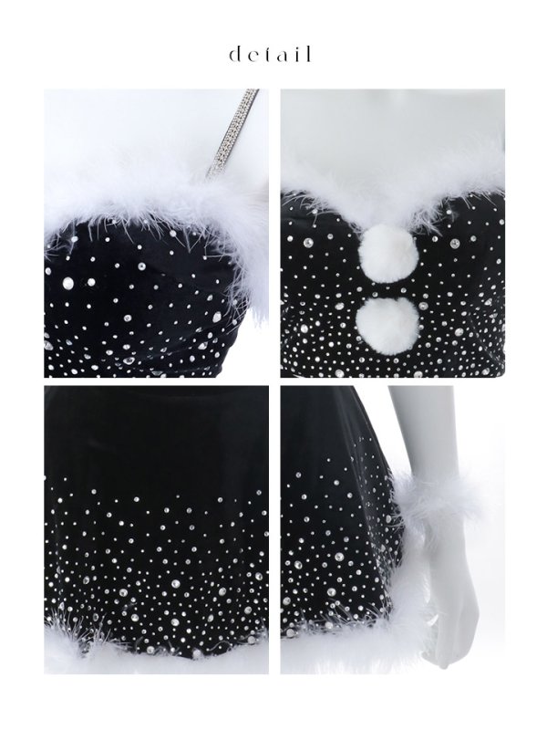 画像40: 【ノベルティ】【即日発送】【送料無料！】【サンタ】スノービジューセットアップサンタコスプレ【コスプレ5点セット】【XS-Lサイズ/3カラー】[OF03]