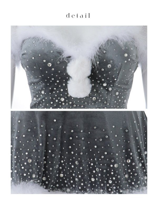 画像35: 【ノベルティ】【即日発送】【送料無料！】【サンタ】スノービジューセットアップサンタコスプレ【コスプレ5点セット】【XS-Lサイズ/3カラー】[OF03]