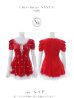 画像23: 【即日発送】【サンタ】リボンベロア半袖ワンピースサンタコスプレ【コスプレ3点セット】【S-Lサイズ/2カラー】[OF03] (23)