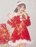 画像15: 【即日発送】【サンタ】袖付きシフォンワンピースビジューサンタコスプレ【コスプレ3点セット】【S-Mサイズ/2カラー】[OF03]