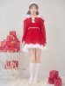 画像4: 【即日発送】【サンタ】袖付きシフォンワンピースビジューサンタコスプレ【コスプレ3点セット】【S-Mサイズ/2カラー】[OF03]