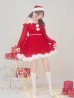 画像7: 【即日発送】【サンタ】袖付きシフォンワンピースビジューサンタコスプレ【コスプレ3点セット】【S-Mサイズ/2カラー】[OF03]