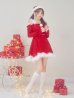 画像8: 【即日発送】【サンタ】袖付きシフォンワンピースビジューサンタコスプレ【コスプレ3点セット】【S-Mサイズ/2カラー】[OF03]