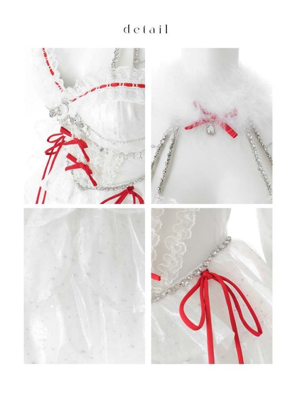 画像23: 【即日発送】【サンタ】桜咲乃愛ちゃんコラボフレアレースビジューベアーサンタコスプレ【コスプレ4点セット】【XS-Mサイズ/1カラー】[OF03]