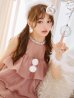 画像17: 【即日発送】【サンタ】アメスリフリルホルターネックサンタコスプレ【コスプレ4点セット】【XS-Lサイズ/2カラー】[OF03]