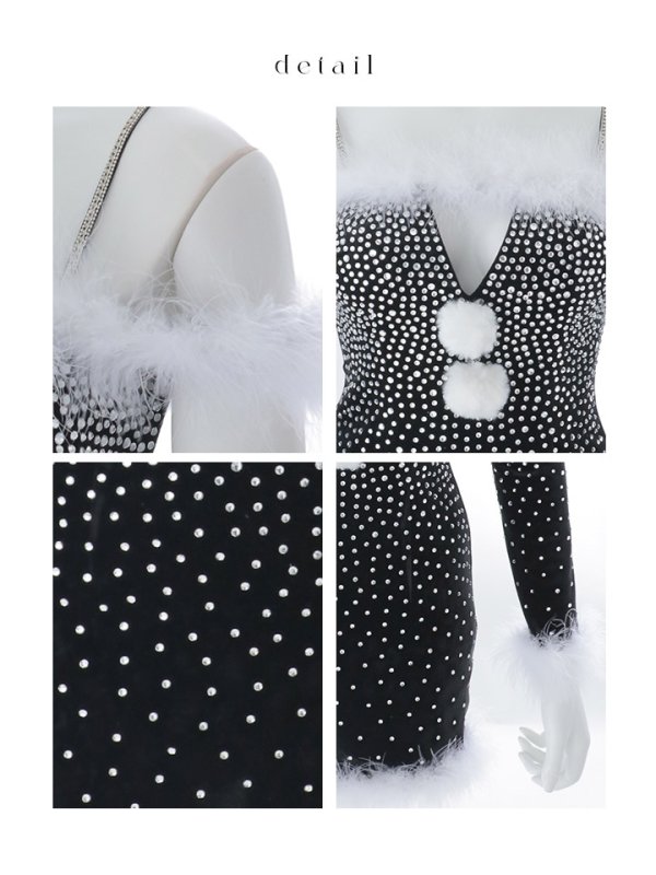 画像22: 【即日発送】【サンタ】グラデーションビジューアームウォーマー付きサンタコスプレ【コスプレ4点セット】【XS-Mサイズ/2カラー】[OF03]