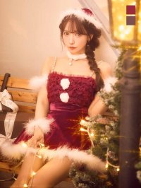 【即日発送】【送料無料！】【サンタ】チュールフリルオフショルセットアップサンタコスプレ【コスプレ6点セット】【XS-Lサイズ/2カラー】[OF04/OF04]