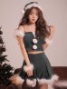 画像5: 【即日発送】【サンタ】ファーショルダーシースルーフレアサンタコスプレ【コスプレ5点セット】【XS-XLサイズ/2カラー】[OF04] (5)