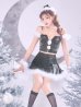画像9: 【ノベルティ対象】【即日発送】【サンタ】ファーショルダーシースルーフレアサンタコスプレ【コスプレ5点セット】【XS-XLサイズ/2カラー】[OF04] (9)