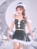 画像29: 【ノベルティ対象】【即日発送】【サンタ】ファーショルダーシースルーフレアサンタコスプレ【コスプレ5点セット】【XS-XLサイズ/2カラー】[OF04] (29)