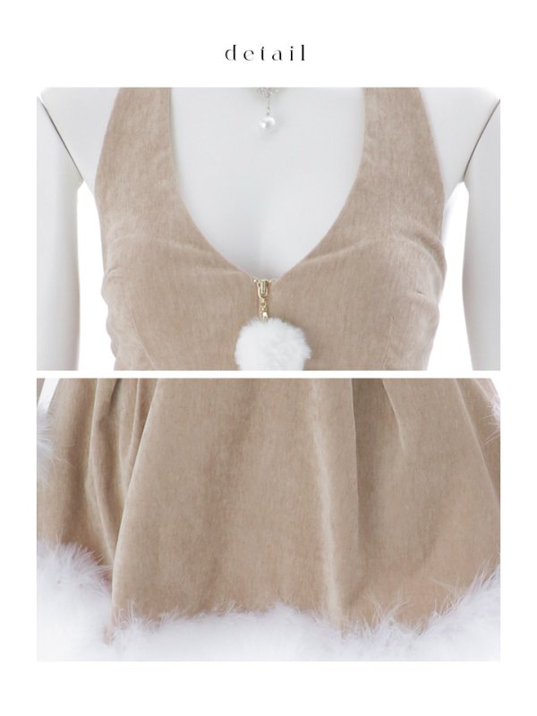 画像37: 【即日発送】【サンタ】ホルターネックジップセットアップサンタコスプレ【コスプレ6点セット】【XS-XLサイズ/2カラー】[OF03]