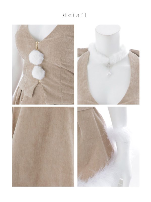 画像38: 【即日発送】【サンタ】ホルターネックジップセットアップサンタコスプレ【コスプレ6点セット】【XS-XLサイズ/2カラー】[OF03]