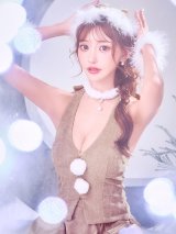 【即日発送】【サンタ】ホルターネックジップセットアップサンタコスプレ【コスプレ6点セット】【XS-XLサイズ/2カラー】[OF03]
