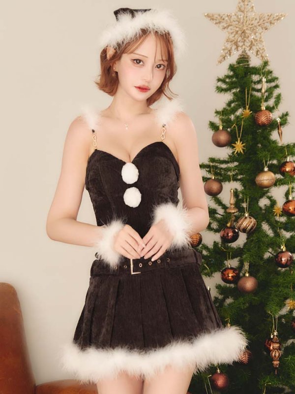 画像16: 【即日発送】【サンタ】クラシカルベルト付きサンタコスプレ【コスプレ6点セット】【XS-Lサイズ/3カラー】[OF04]