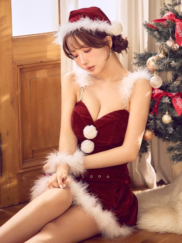 画像19: 【即日発送】【サンタ】クラシカルベルト付きサンタコスプレ【コスプレ6点セット】【XS-Lサイズ/3カラー】[OF03]