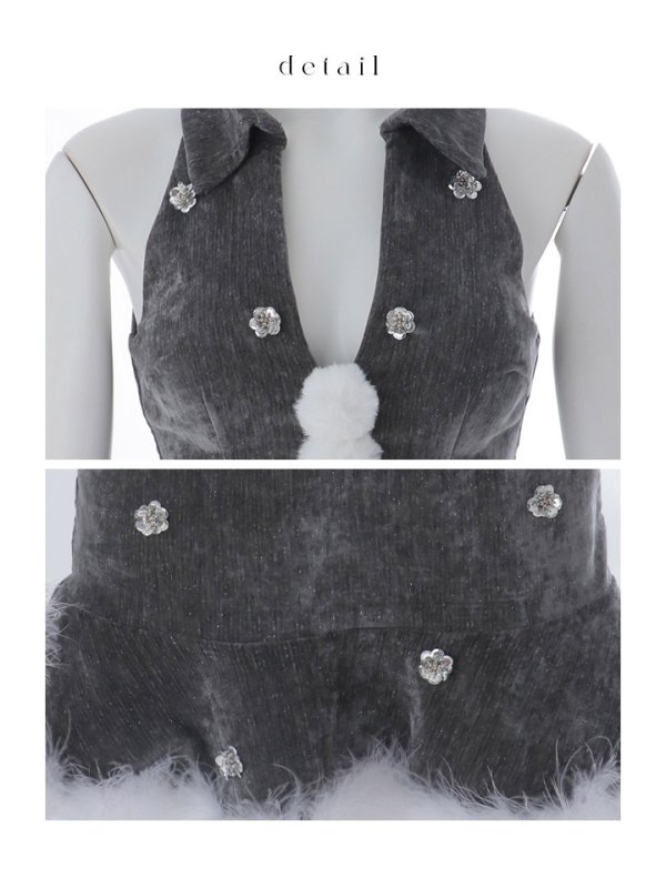 画像24: 【即日発送】【サンタ】スパンコールフラワーサンタコスプレ【コスプレ4点セット】【XS-Lサイズ/2カラー】[OF03]