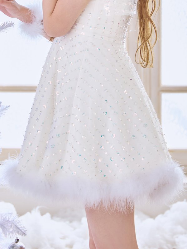 画像20: 【即日発送】【送料無料！】【サンタ】パールスパンコールレースフレアサンタコスプレ【コスプレ3点セット】【S-Lサイズ/1カラー】[OF01]