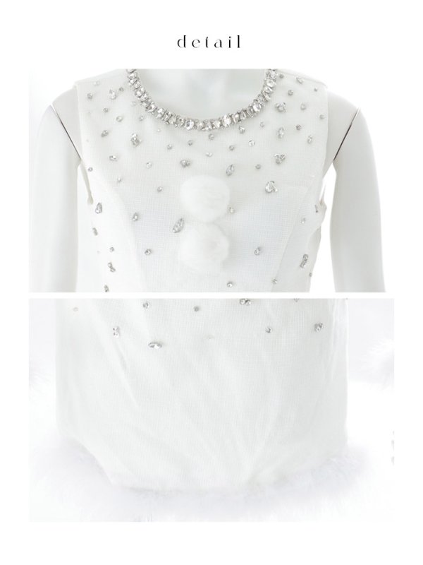 画像18: 【即日発送】【サンタ】ストーンビジューノースリーブタイトサンタコスプレ【コスプレ4点セット】【XS-Lサイズ/3カラー】[OF03]