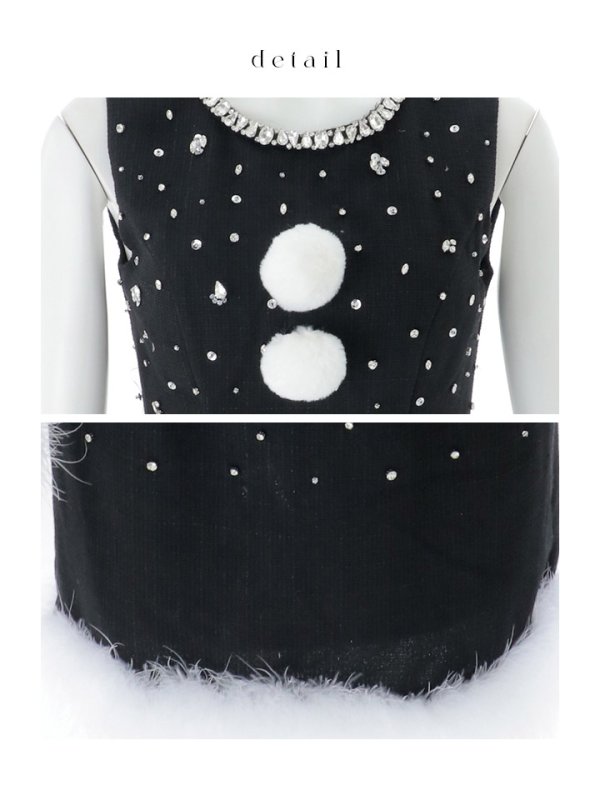 画像26: 【即日発送】【サンタ】ストーンビジューノースリーブタイトサンタコスプレ【コスプレ4点セット】【XS-Lサイズ/3カラー】[OF03]