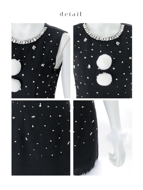 画像28: 【即日発送】【サンタ】ストーンビジューノースリーブタイトサンタコスプレ【コスプレ4点セット】【XS-Lサイズ/3カラー】[OF03]