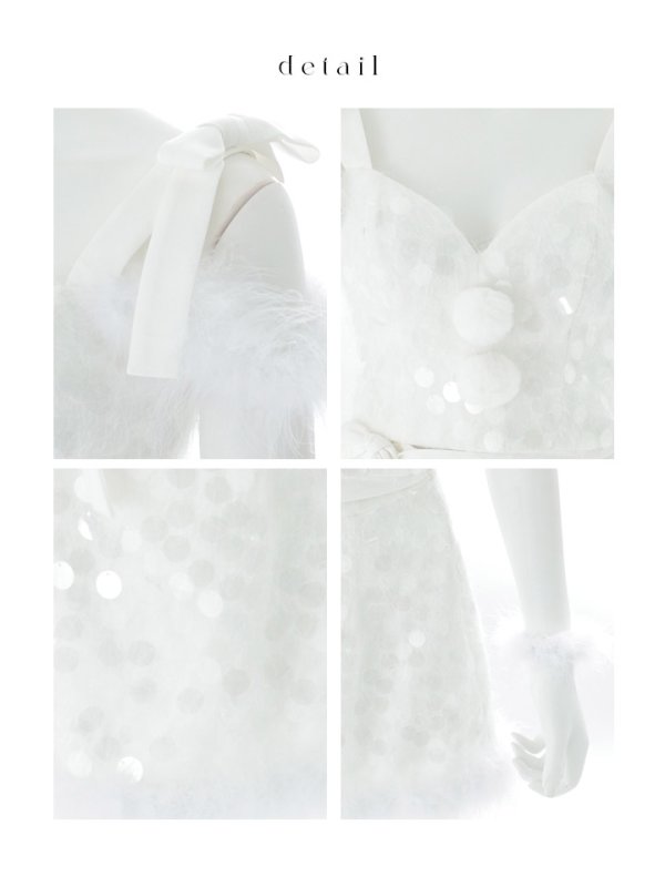 画像45: 【予約 / 12月上旬発送予定】【送料無料！】【サンタ】ラメニットリボンセットアップサンタコスプレ【コスプレ5点セット】【XS-Lサイズ/2カラー】[OF01]