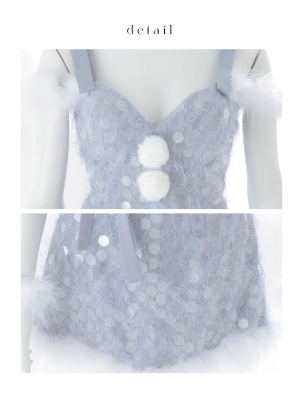 画像40: 【予約 / 12月上旬発送予定】【送料無料！】【サンタ】ラメニットリボンセットアップサンタコスプレ【コスプレ5点セット】【XS-Lサイズ/2カラー】[OF01]