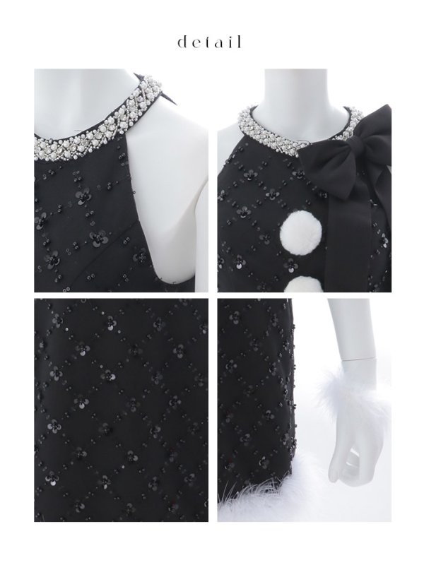 画像42: 【予約 / 11月中旬発送予定】【送料無料！】【サンタ】サイドリボンツイードビジューサンタコスプレ【コスプレ5点セット】【XS-Lサイズ/2カラー】[OF03]