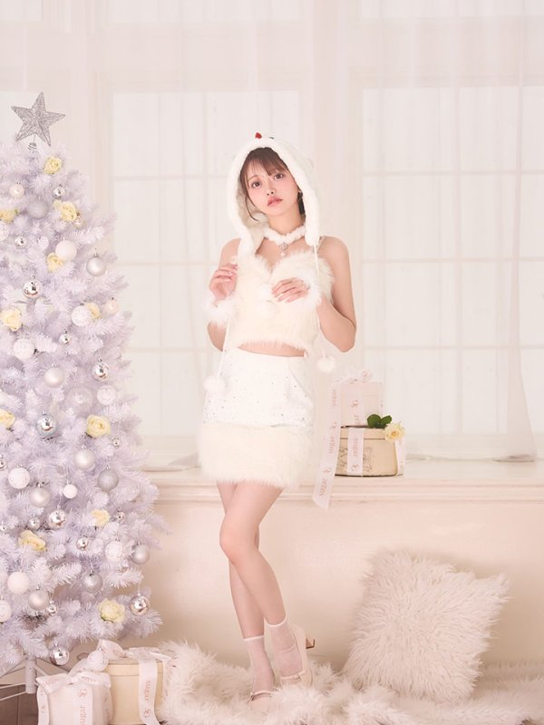 画像6: 【予約 / 12月上旬発送予定】【送料無料！】【サンタ】ファービジューセットアップ雪だるまコスプレ【コスプレ6点セット】【XS-Mサイズ/1カラー】[OF03]