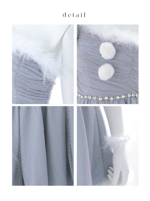 画像23: 【即日発送】【サンタ】ワンショルリボンドットチュールサンタコスプレ【コスプレ4点セット】【XS-Lサイズ/2カラー】[OF01]