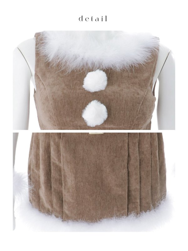 画像35: 【即日発送】【送料無料！】【サンタ】ベルト付きファーサンタコスプレ【コスプレ4点セット】[OF01/OF04]