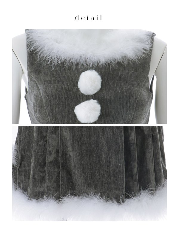 画像39: 【即日発送】【送料無料！】【サンタ】ベルト付きファーサンタコスプレ【コスプレ4点セット】[OF01/OF04]