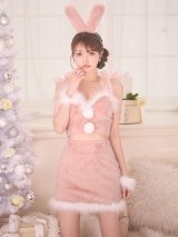 【即日発送】【送料無料！】【サンタ】チュールリボンセットアップサンタコスプレ【コスプレ7点セット】【XS-Mサイズ/2カラー】