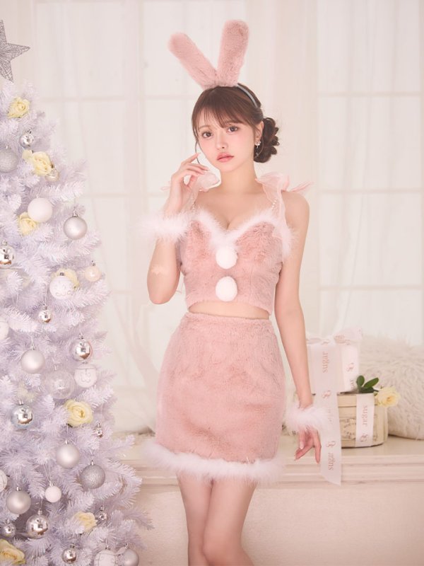 画像10: 【即日発送】【送料無料！】【サンタ】チュールリボンセットアップサンタコスプレ【コスプレ7点セット】【XS-Mサイズ/2カラー】