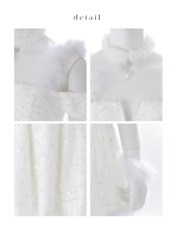 画像25: 【即日発送】【サンタ】ラメチュールオフショルリボンサンタコスプレ【コスプレ5点セット】【XS-Lサイズ/1カラー】[OF01]