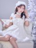 画像1: 【予約 / 11月上旬発送予定】【送料無料！】【サンタ】ラメチュールオフショルリボンサンタコスプレ【コスプレ5点セット】【XS-Lサイズ/1カラー】[OF03] (1)