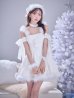 画像16: 【予約 / 11月上旬発送予定】【送料無料！】【サンタ】ラメチュールオフショルリボンサンタコスプレ【コスプレ5点セット】【XS-Lサイズ/1カラー】[OF03]